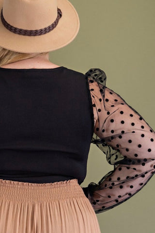 Dotted Long Sleeve Top